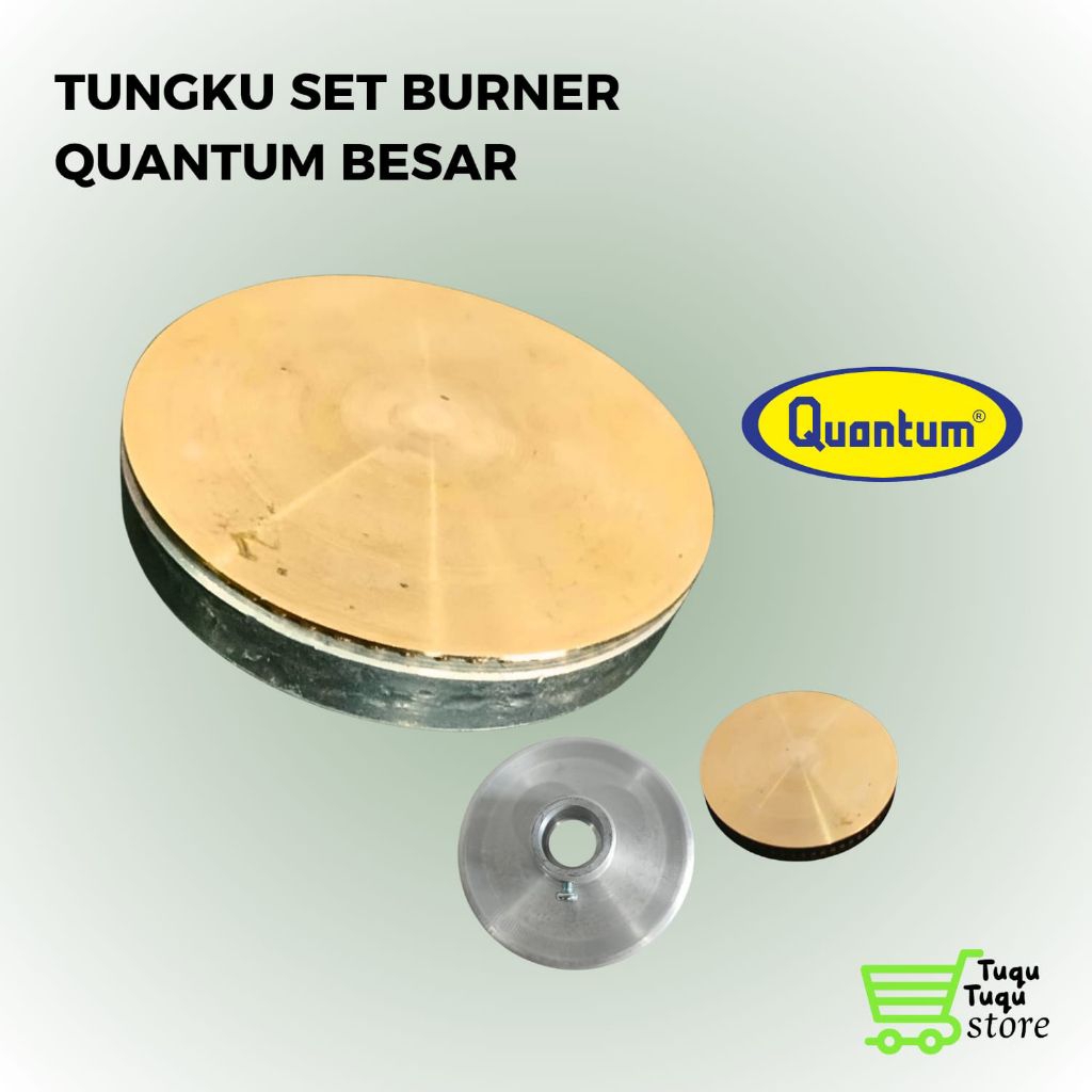 TUNGKU / DUDUKAN SET BURNER QUANTUM ORIGINAL 10CM BESAR / KOMPOR GAS 2 TUNGKU