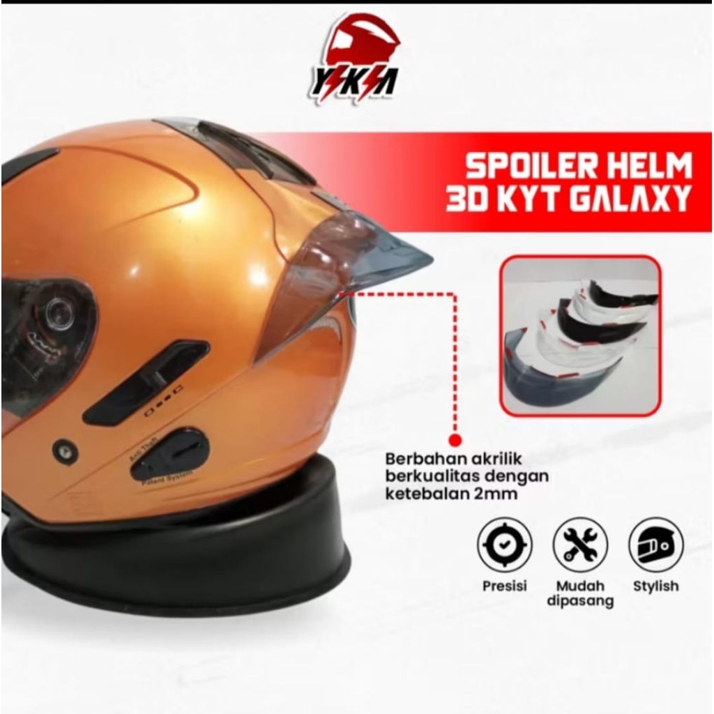 SPOILER HELM KYT GALAXY, KYT DJ MARU 3D & 2D 3MM,
