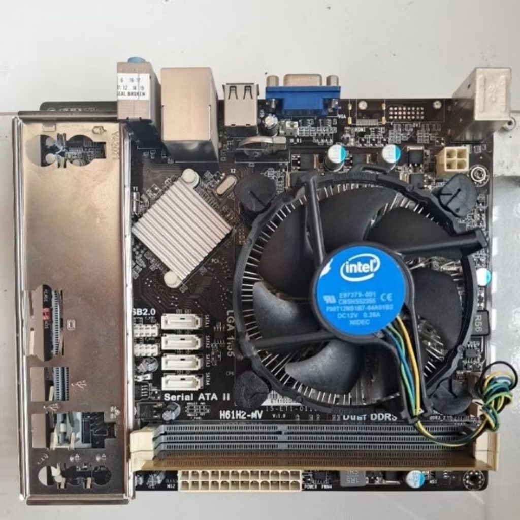 Motherboard H61 ECS+Prosesor core i3-3240+4gb ram