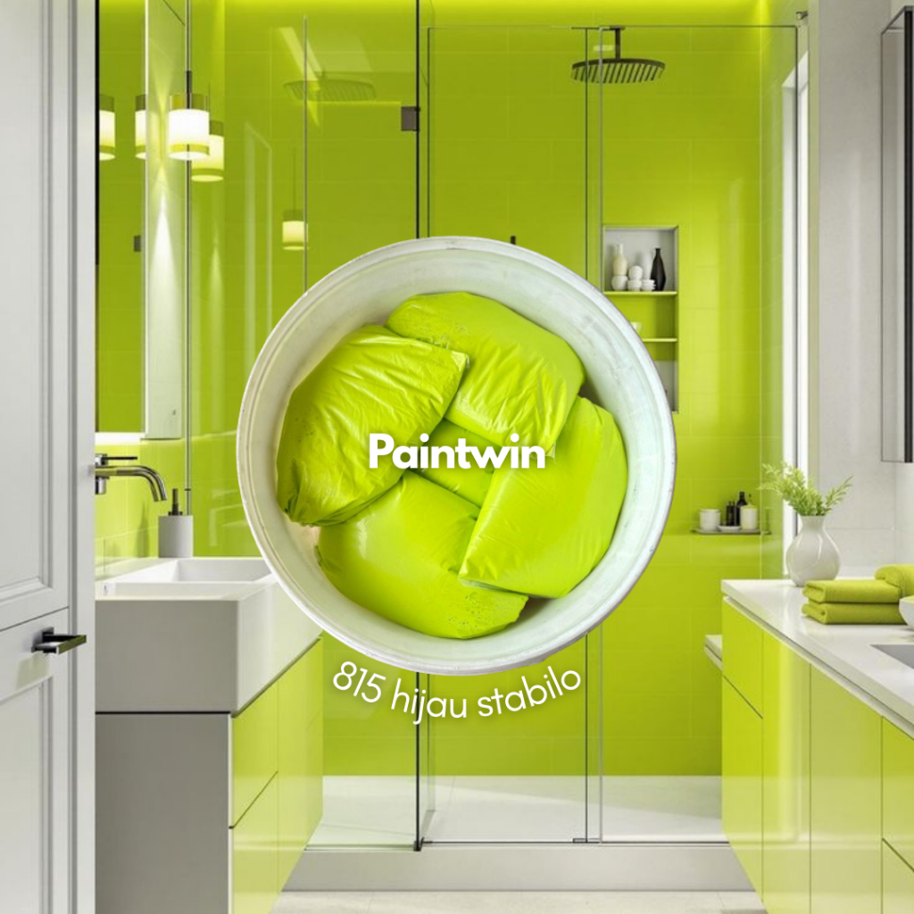 Cat Tembok Kiloan Warna Hijau Stabilo 1KG Matte/Doff Premium Anti Luntur by Paintwin