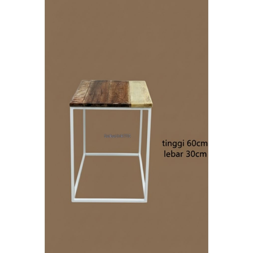 Kursi bar / kursi cafe / bangku bar besi kayu