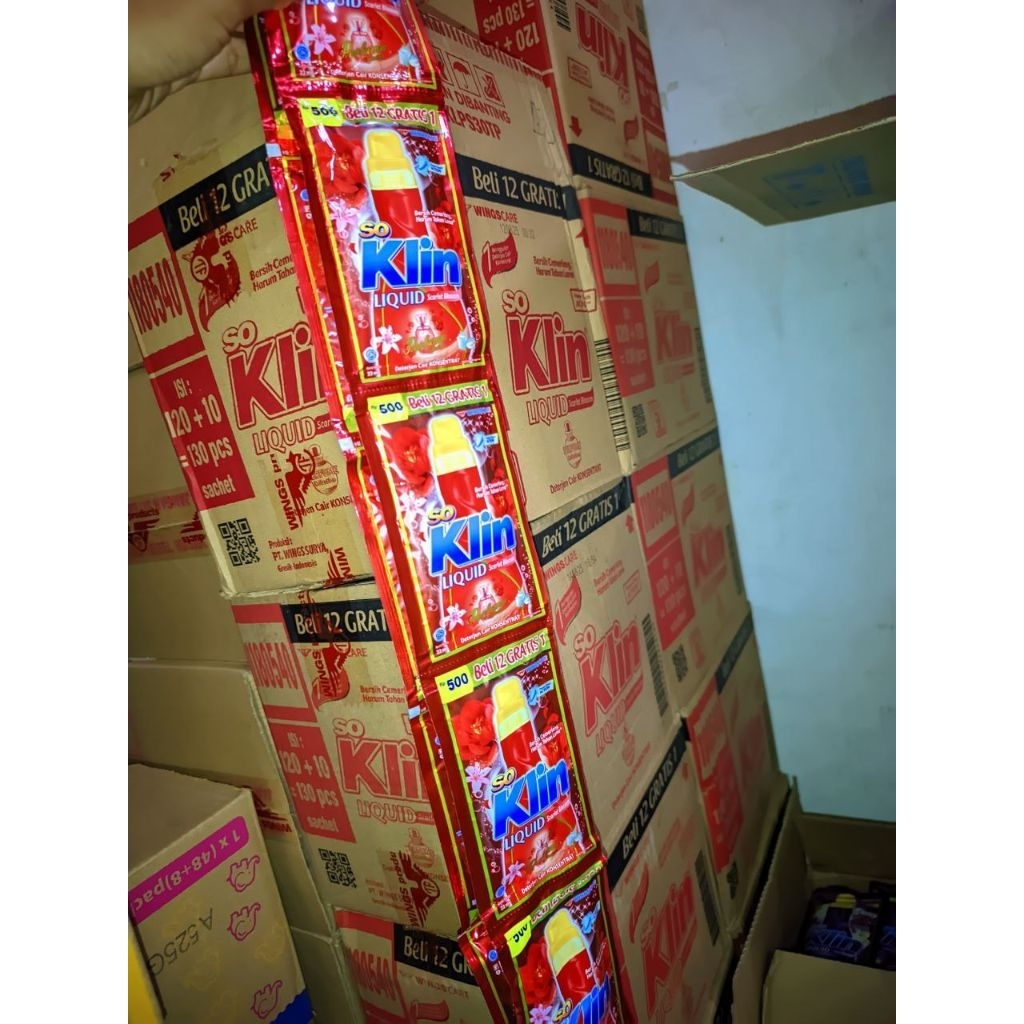 130 Sachet - 1 Dus Soklin Liquid Soklin Cair Renceng 10 Renceng Isi 130 sachet