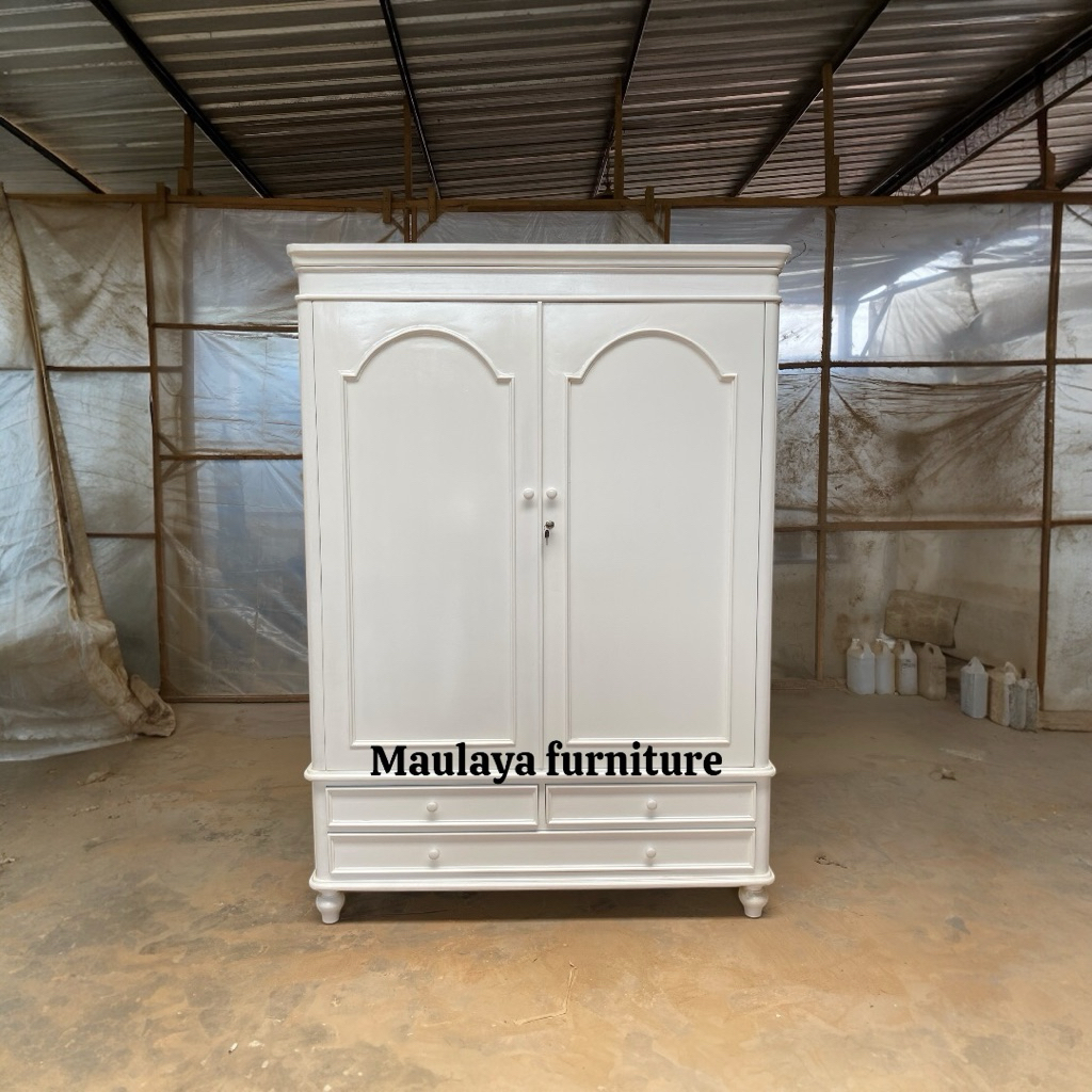 Lemari Pakaian Minimalis dua pintu duco solid