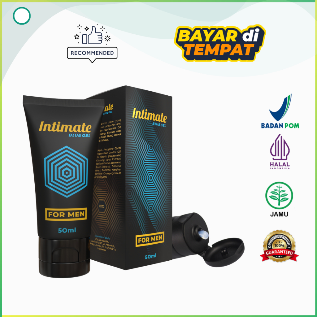 Intimate Bluegel Gel Pria 50ml Pembesar Mr P Terbaik Minyak Pijat Original BPOM Pembesar PenisAmpuh