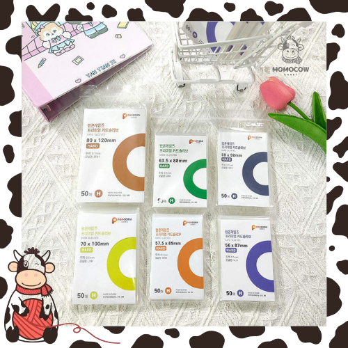 (50pcs) Inner Sleeve Photocard Popcorn Ungu Hard