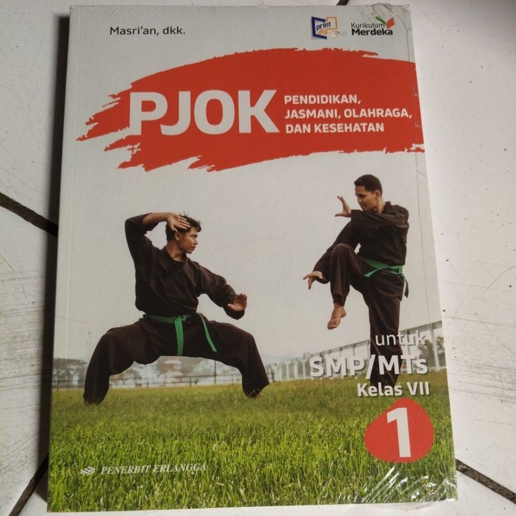 (Bk.baru)Pjok kelas 7 SMP penerbit Erlangga kurikulum Merdeka