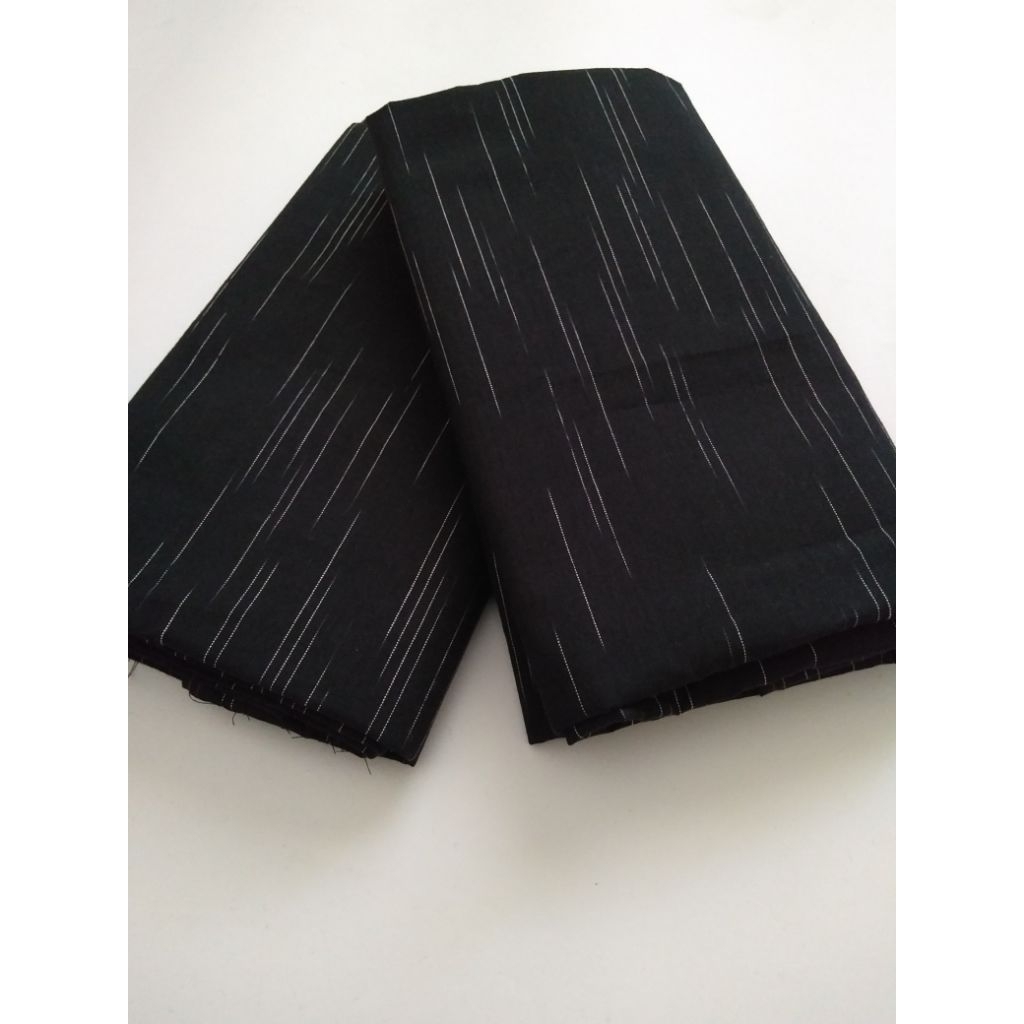 Kain lurik batik tenun lurik gerimis  Hitam panjang 2,5