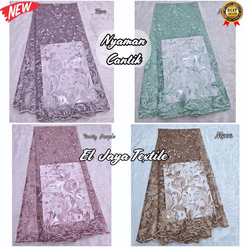 Kain Brokat Meteran / Kain Brokat / Kain Tile Meteran / Kain Tile Mutiara / Kain Tile Bridesmaid / K