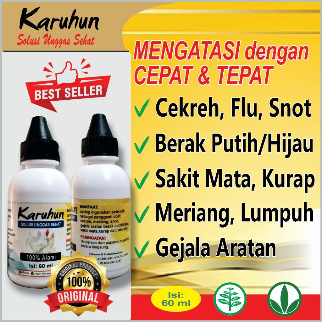 obat herbal karuhun untuk ayam sakit