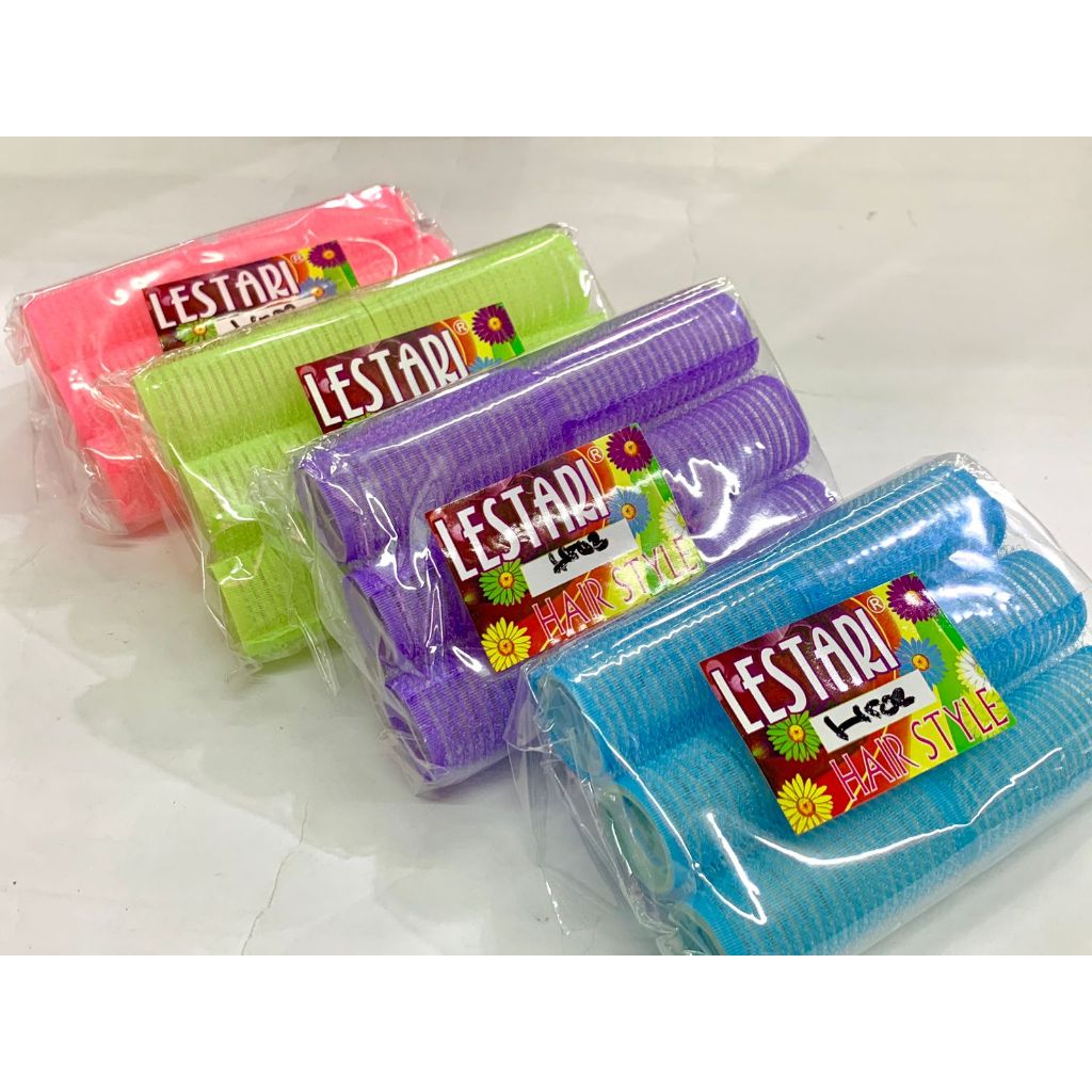 NN Roll Rambut Tempel Kecil Set 6 Pcs Curly Hair Roller Praktis Tanpa Listrik Roll Gulungan Rambut