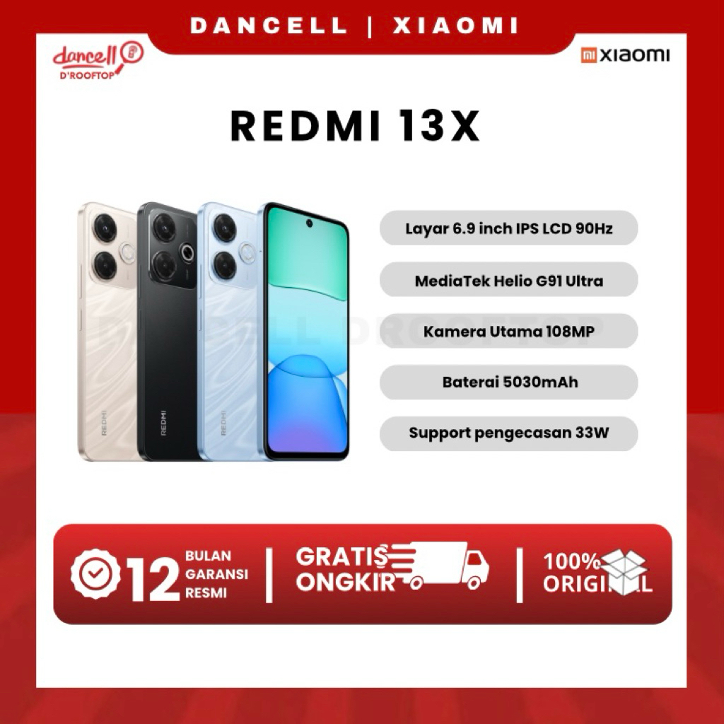 HP Redmi 13X Ram 8GB | garansi resmi