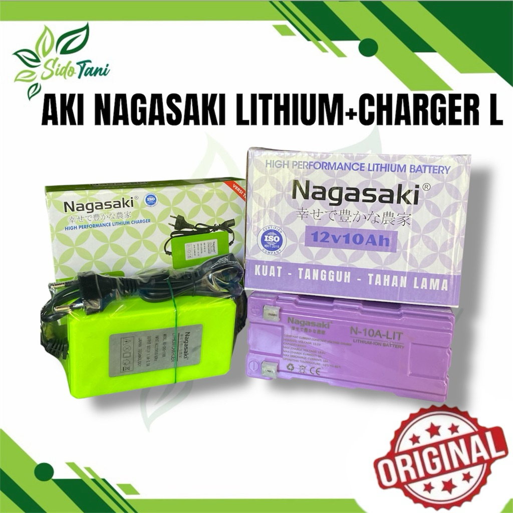 aki Nagasaki 10AH 12V Lithium UPS Sepeda Listrik Tangki Sprayer Elektrik Baterai SELIS