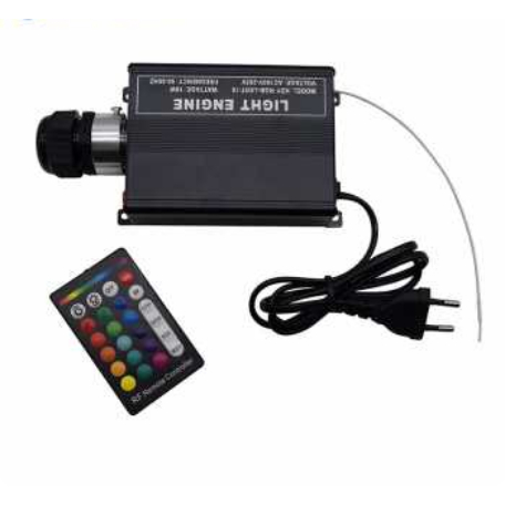 Lampu Fiber Optik Mesin Lampu Hias LED Fiber Optik Remot Kontrol RF RGBW 16W