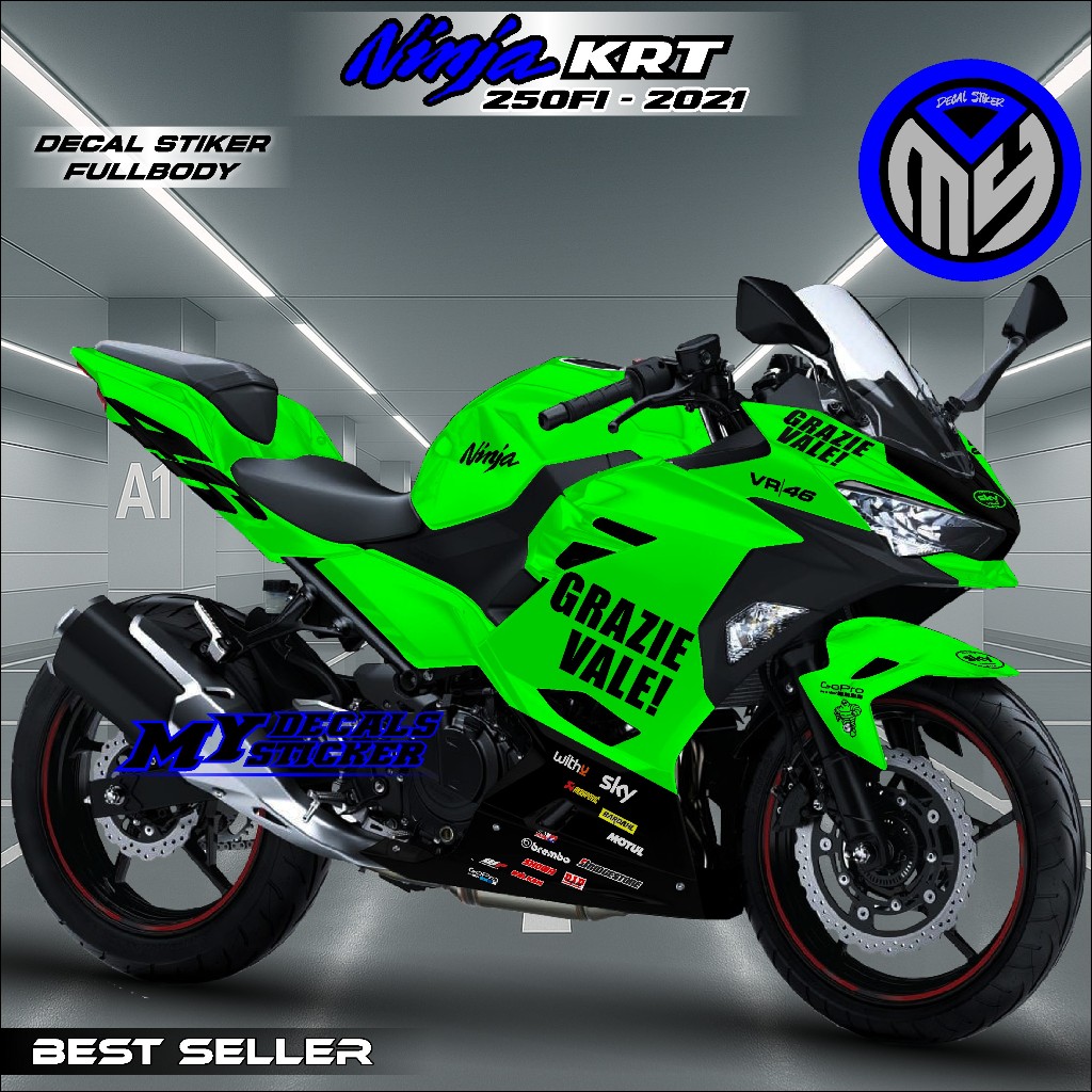 Stiker Decal Ninja Krt 250 Fi 2021 Fullbody Motif Grazie Vale Decal Stiker Ninja 250 Fi New KRT 2023