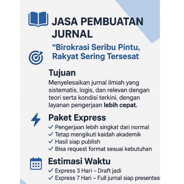 Jasa pembuatan Jurnal