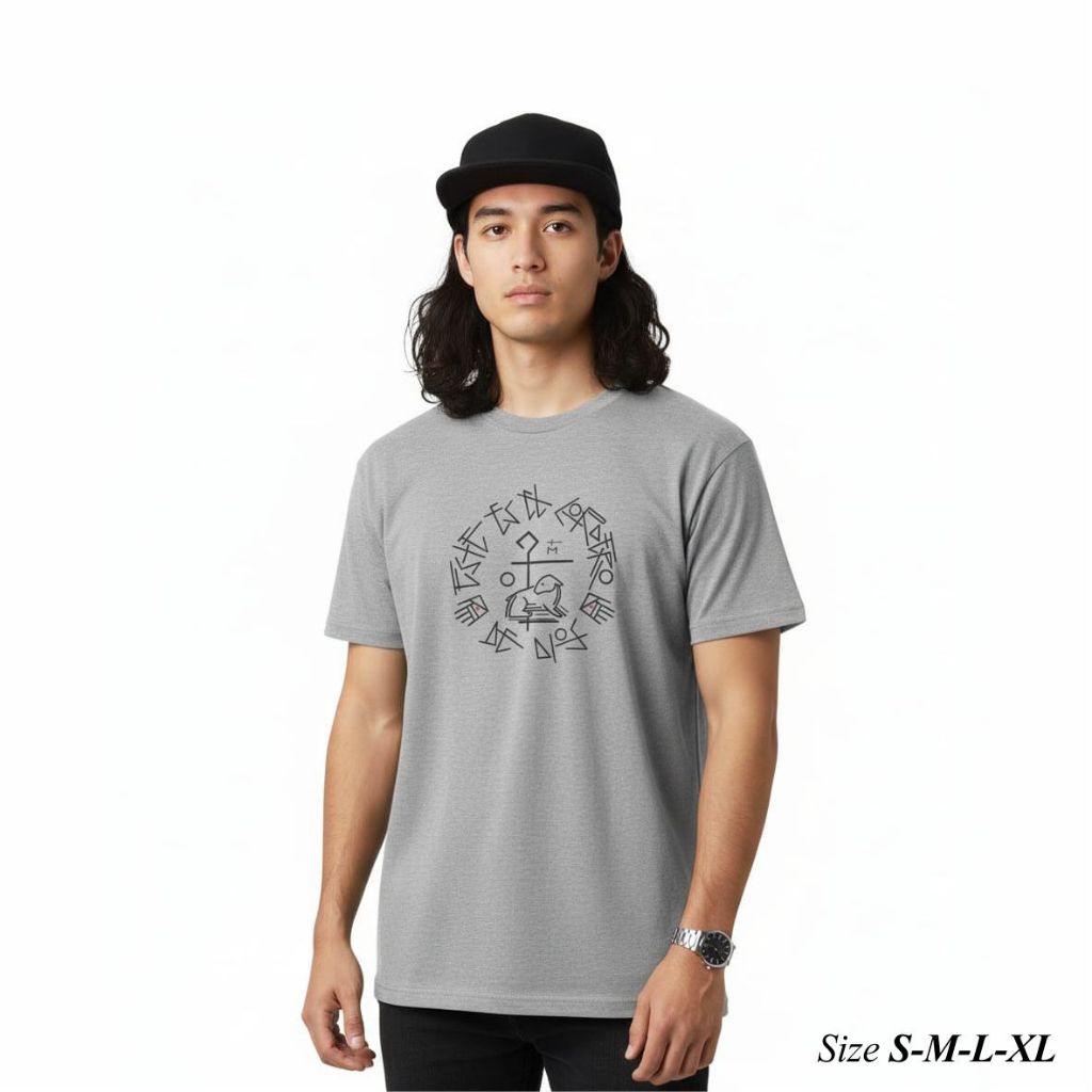 LAMB T-Shirt Abu-abu Muda Misty Bahan Combat Knitto Textile Indonesia