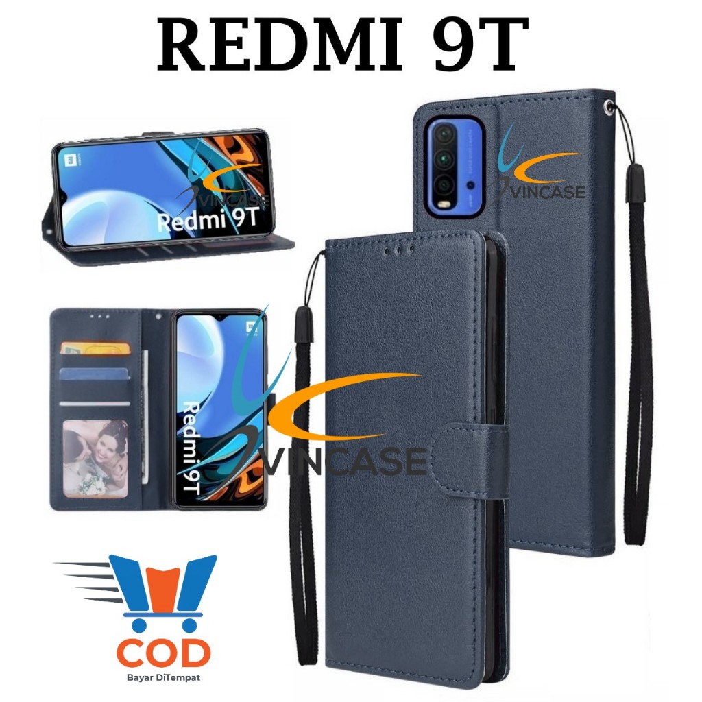 XIAOMI REDMI 9T FLIP LEATHER CASE PREMIUM - FLIP WALLET CASE KULIT UNTUK XIAOMI REDMI 9T - CASING DO