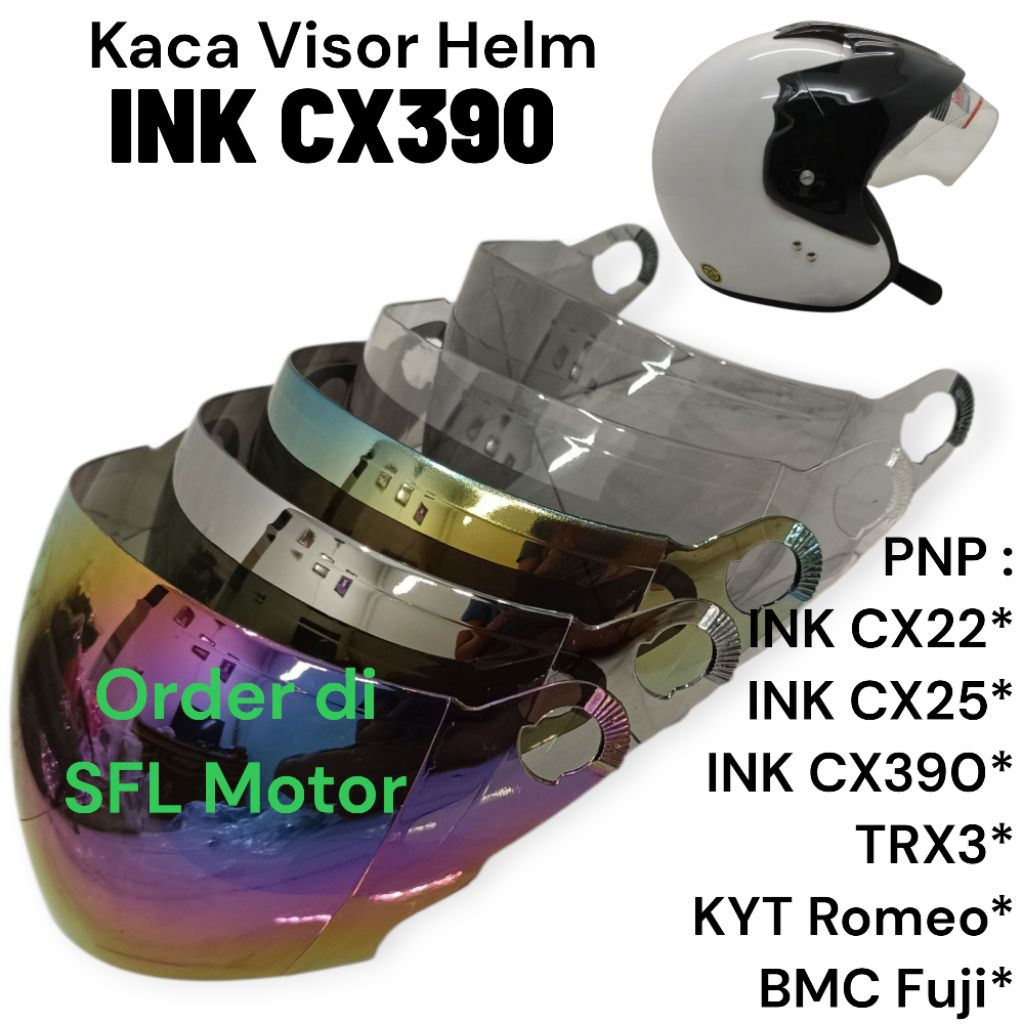 Kaca Visor Helm INK Batman CX390 Kaca Visor Helm INK Topi CX 390 Cx22