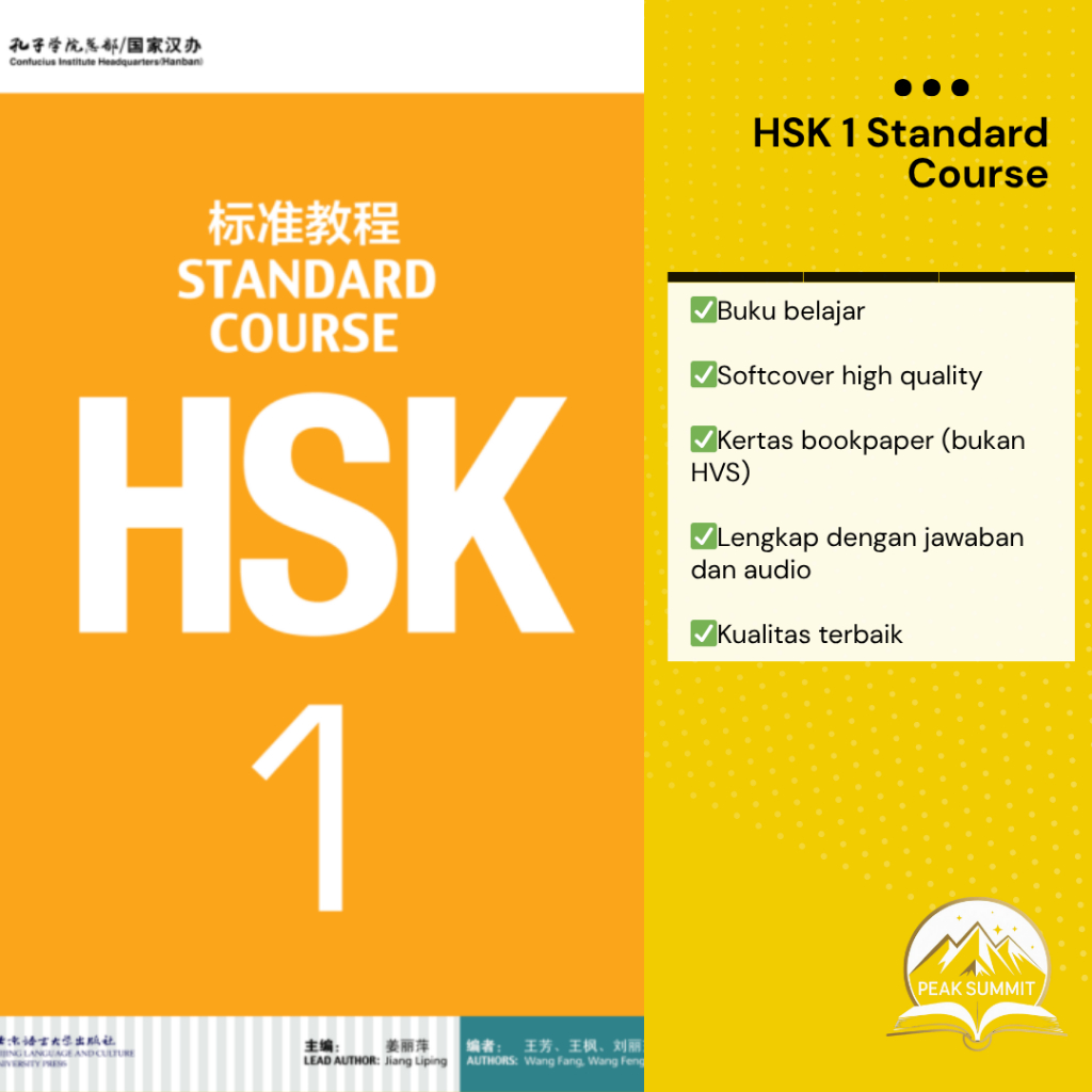 Buku HSK 1 Standard Course Book - Textbook Workbook Softcover High Quality