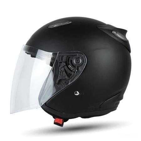 Helm Half Face INK CENTRO kw HITAM DOF Kaca CLEAR  Untuk Pria Dan Wanita Dewasa COD