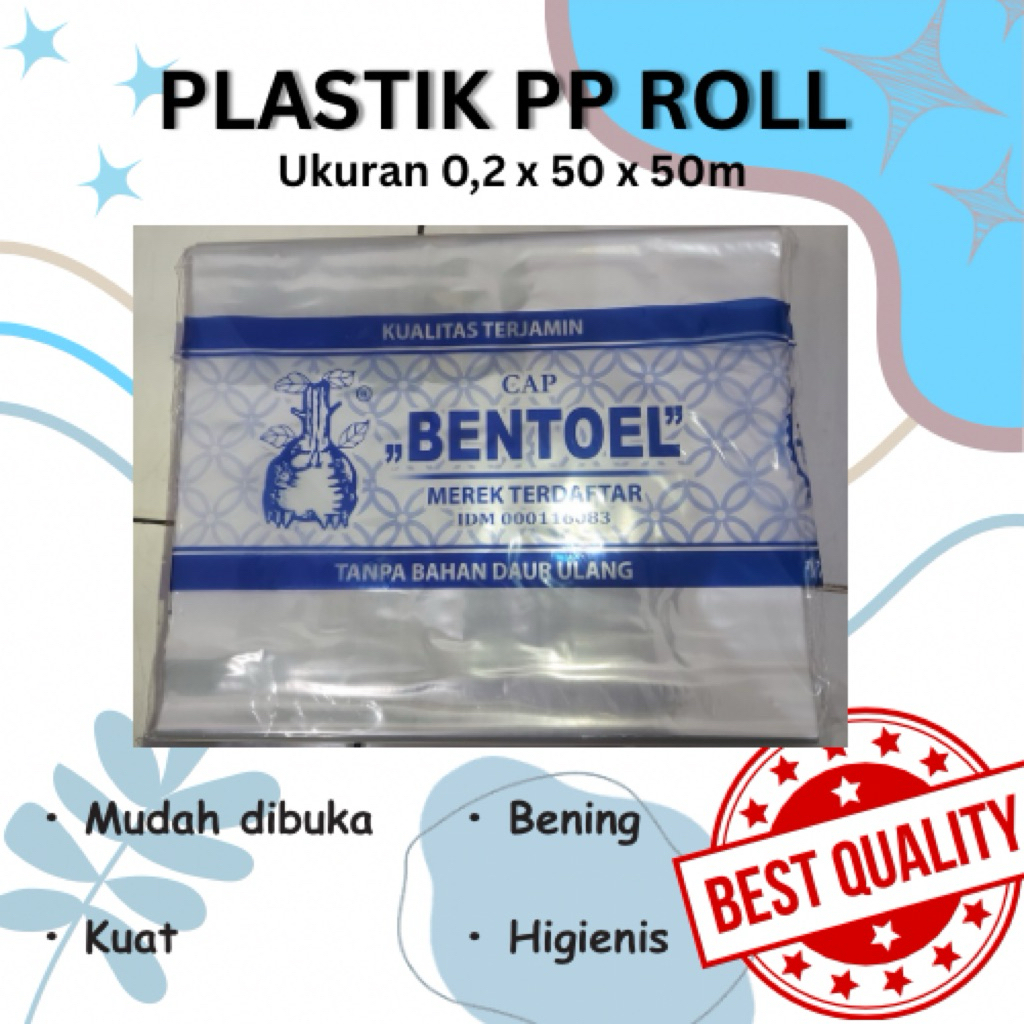 PLASTIK PP ROLL BENTOEL UK. 0,2x50x50m