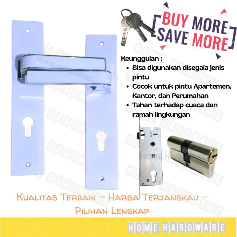 Kunci Pintu / Door Handle Set LENGKAP / Pegangan Pintu / Slot Kunci Set KOMPLIT