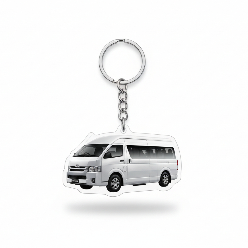 Gantungan kunci TOYOTA HIACE / HIACE TRAVEL AESTETHIC Eksklusif Merchandise Aksesoris Mobil Akrilik