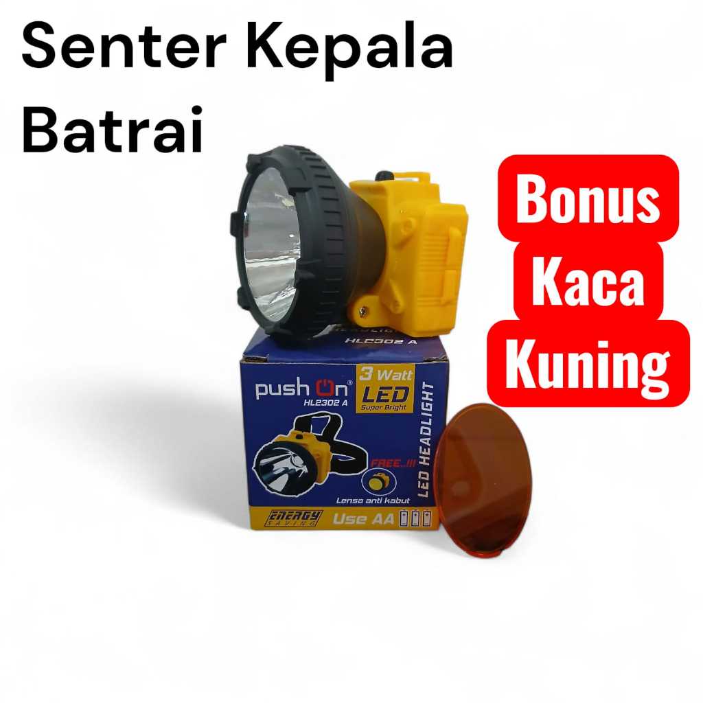 SENTER KEPALA PUSH ON HL2302 A / Push On Led Headlight Kepala