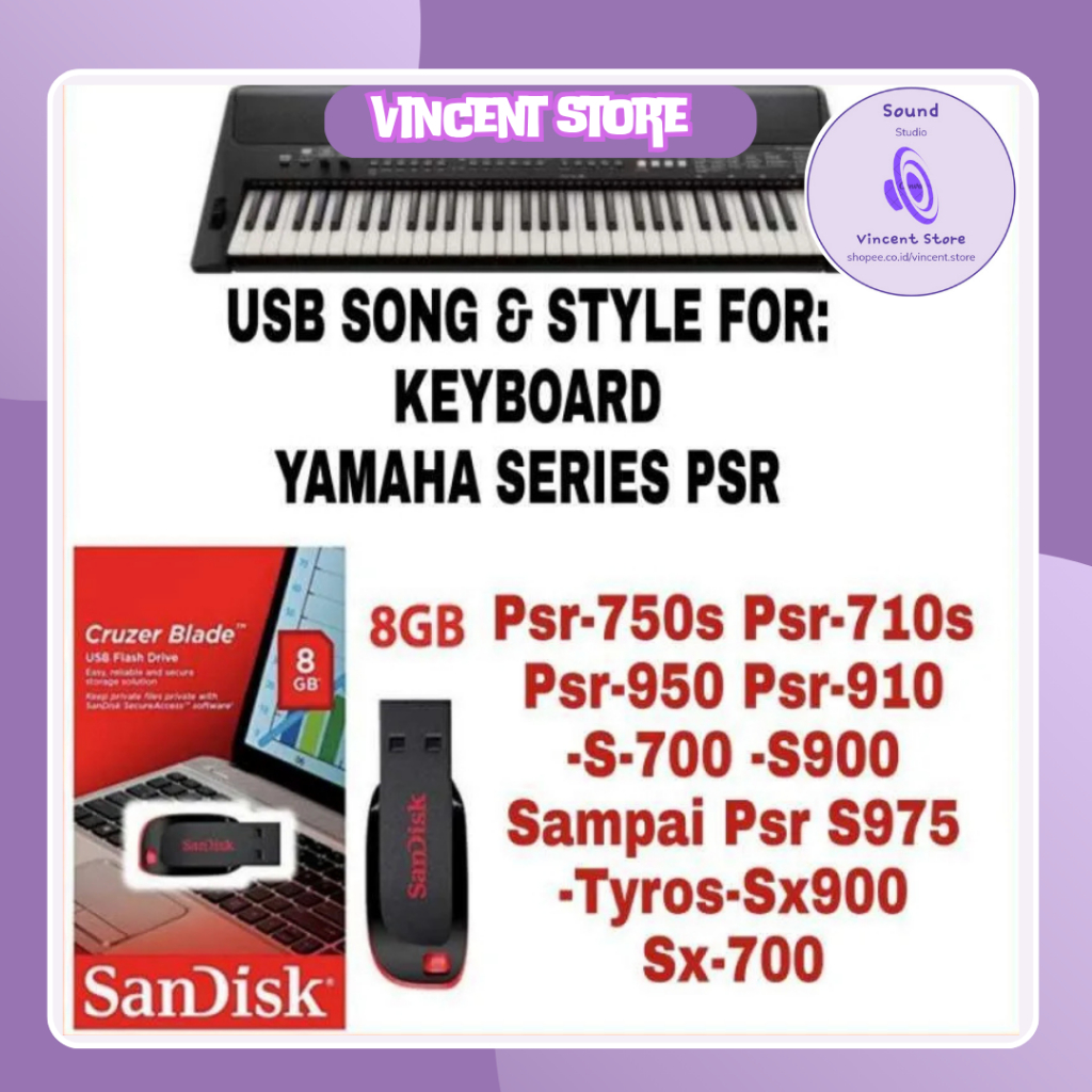 USB Song Style KEYBOARD YAMAHA PSR Jenis Keyboard YAMAHA Harga Grosir