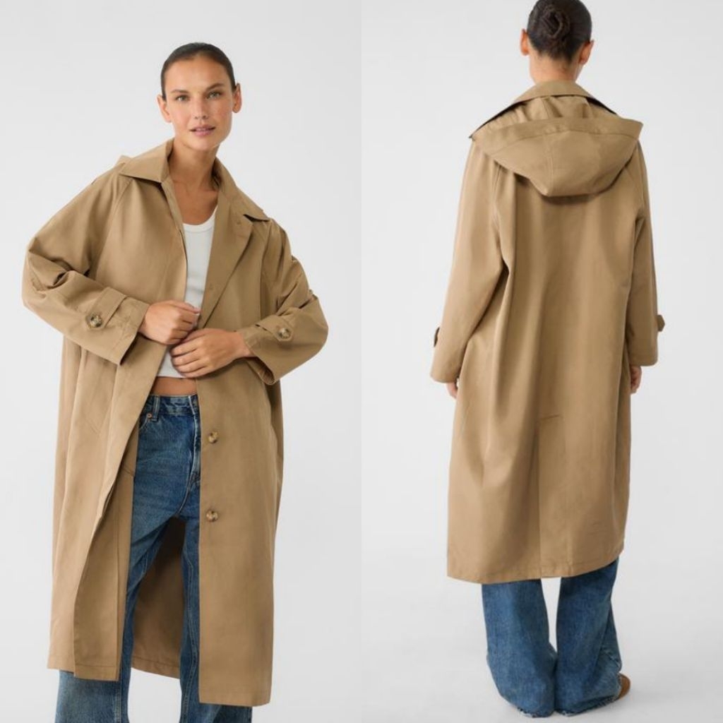 STRADIVARIUS HOODIE TRENCH COAT BARU ASLI ORIGINAL