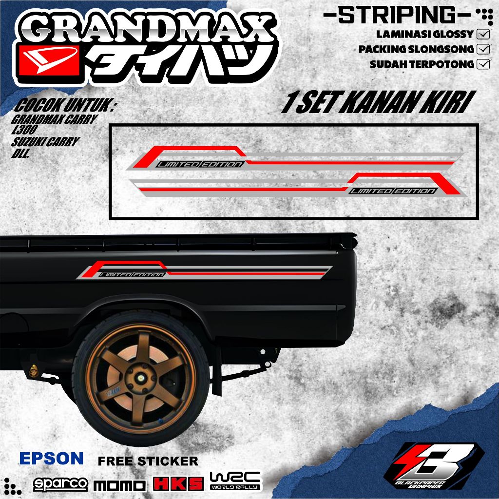 stiker Bemper Samping Carry Futura  & Grandmax L3OO Limitid Edition Waterprof (DHT 04)