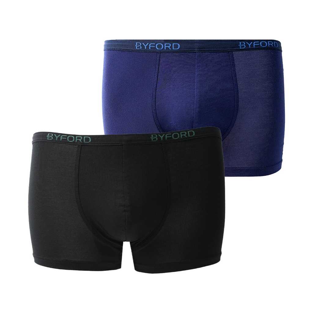 Byford Men Boxer Underwear Isi 2 pc Bamboo Mix Color - YBYB09S2BS