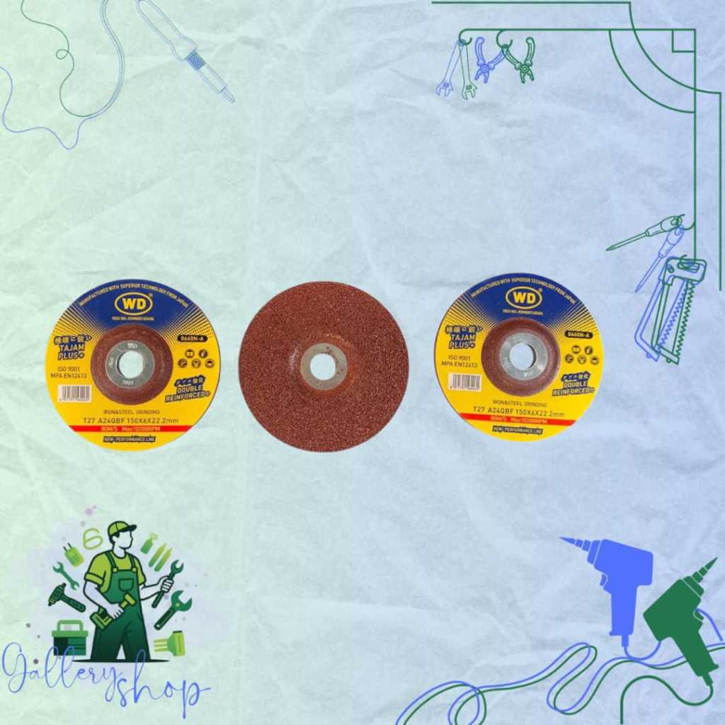 WD Mata Batu Gerinda Poles WD 6" / 6Inch x 6 mm Tajam Plus ORI WD