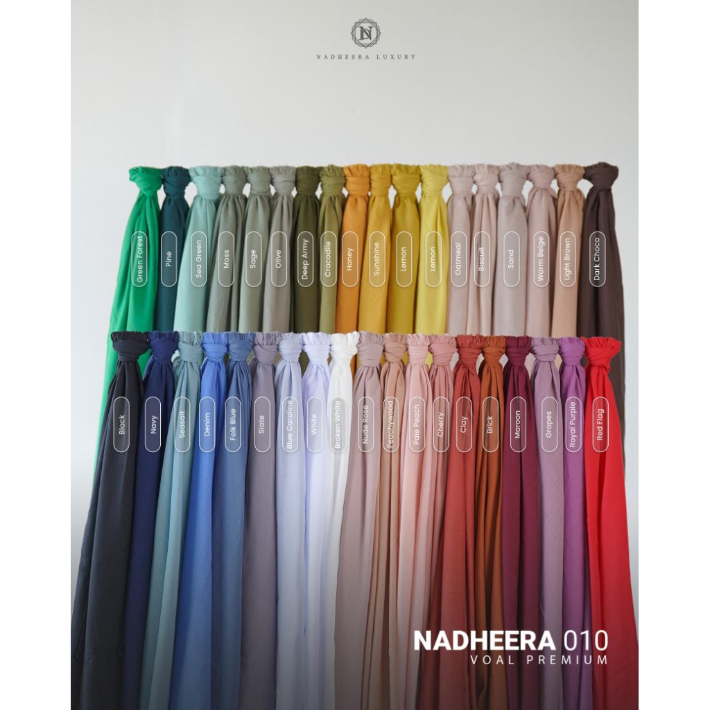 NADHEERA 010 // NADHEERA LUXURY // HIJAB SEGI EMPAT // HIJAB POLOS