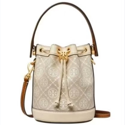 Tas TB Mini T Monogram Bucket Bag Ivory (Retail)