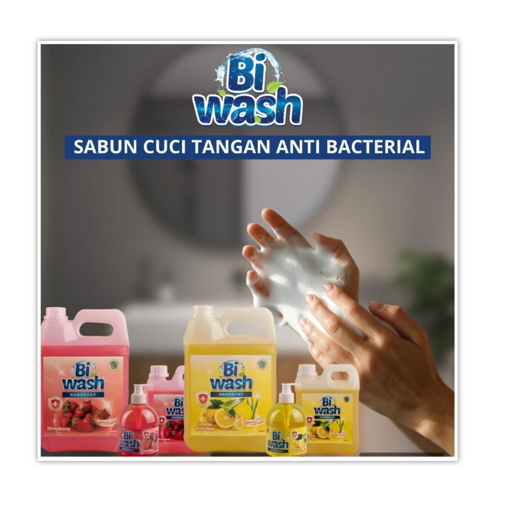 Biwash Bi Wash Anti Bacterial 1 liter Sabun Cuci Tangan