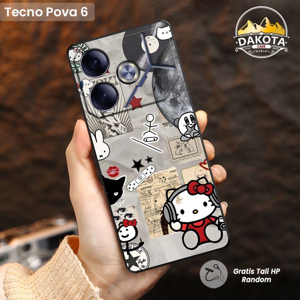 Case hp Tecno Pova 6 Silikon Softcase Motif Kitty | Casing Tecno Pova 7 4G | Tecno Pova 7 5G | Casin