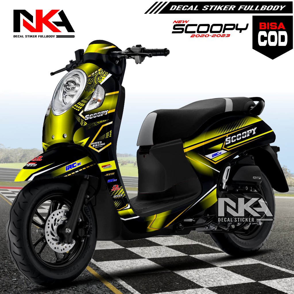 Decal Scoopy Full body Stiker full Scoopy Decal Variasi Motor Scoopy 2020-2023