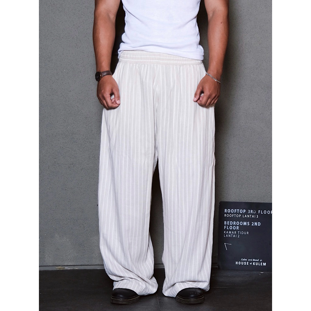 CATIEN CASUAL - CELANA LINEN BAGGY | CELANA LINEN GARIS GARIS | CELANA LINEN PRIA | CELANA LINEN WAN