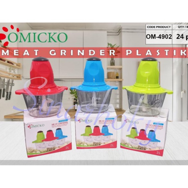 CHOPPER  BLENDER PENGGILING DAGING OMICKO OM-4902 2L 2Liter 2 LITER JUMBO BLENDER KAPSUL SAYUR GILIN