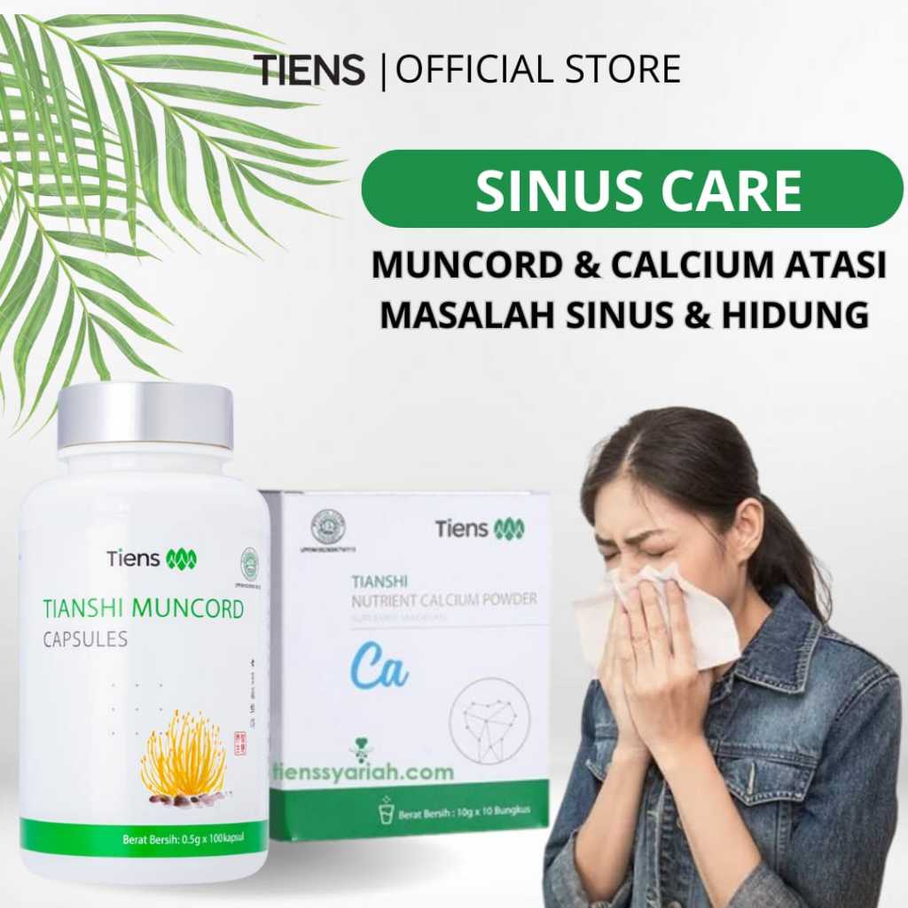 TIENS HERBAL TCM SINUSITIS PERNAFASAN AMPUH FITOFARMAKA MUNCORD TIENS CORDYCEPS MUNCORD CAPSULE ORIG