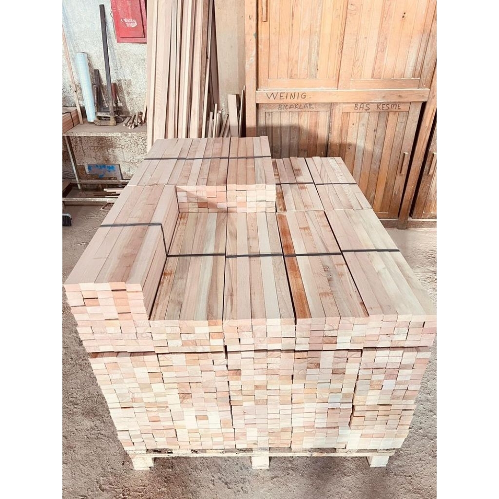 kayu tiang kotak 6x4 kayu asli mahoni