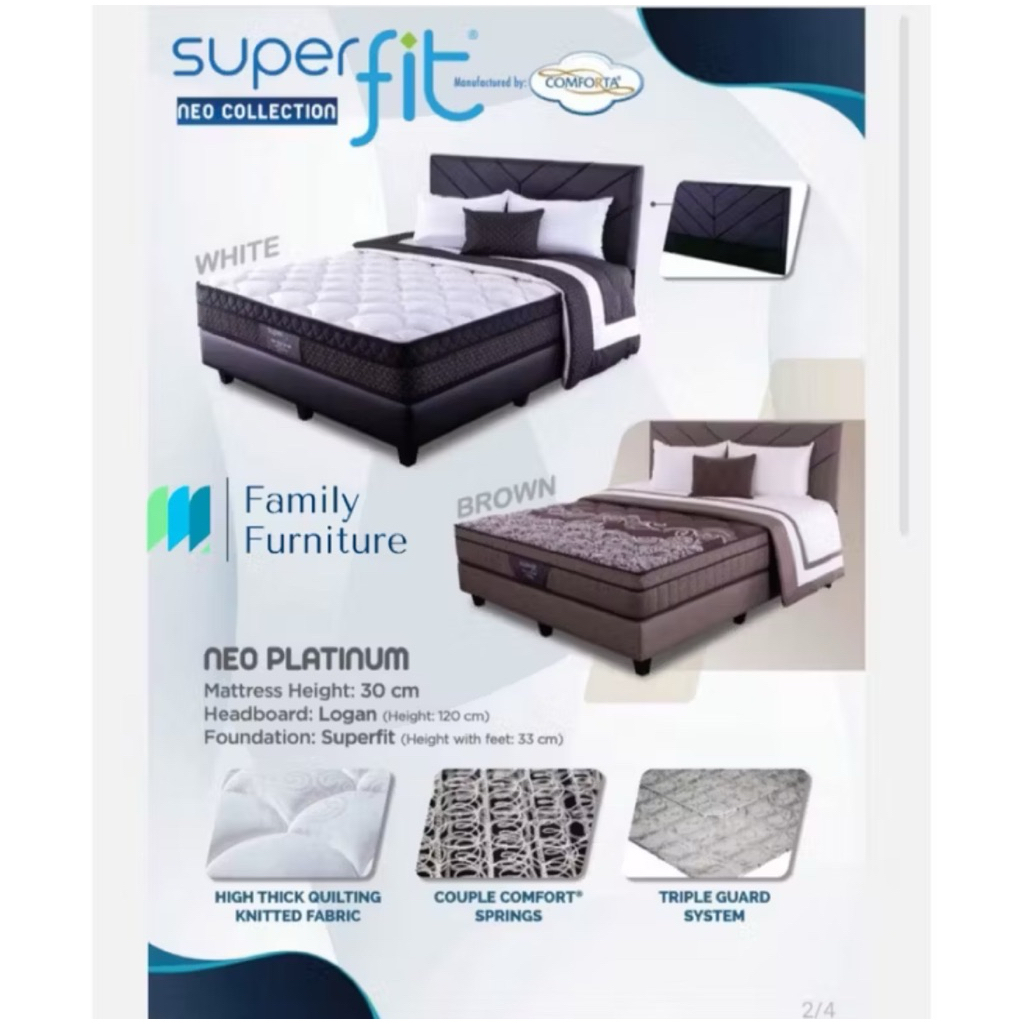 Spring Bed Comforta Superfit NEO PLATINUM (FULLSET CUSTOM) - 180x200