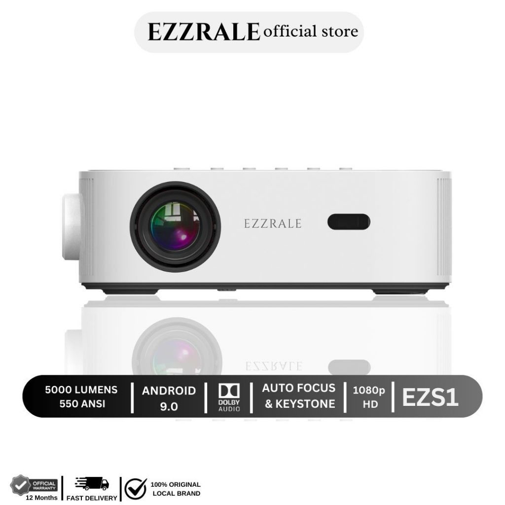 PROJECTOR EZZRALE EZS1 FHD 1080p SMART ANDROID PROJECTOR