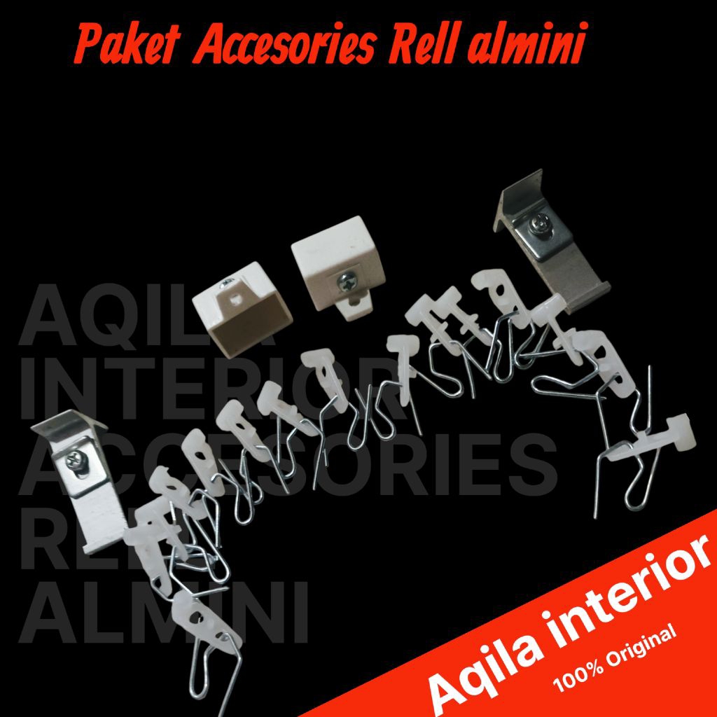 Paket Aksesoris Gorden Rel Kotak Aluminium