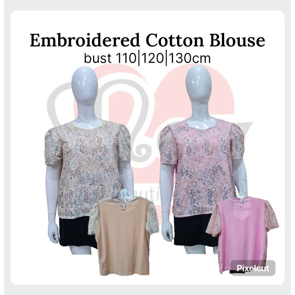 blus atasan katun bordir (katbol) bigsize jumbo
