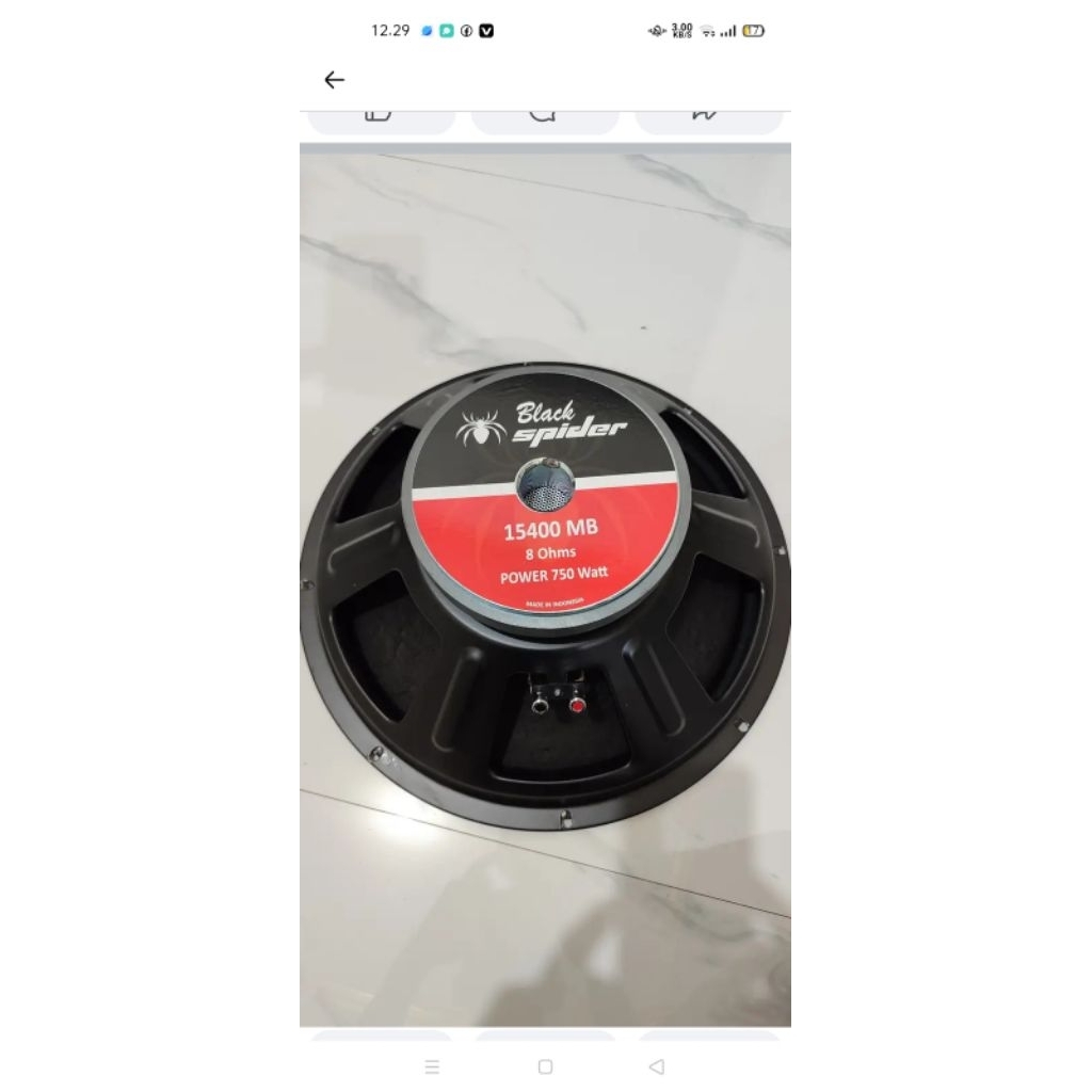 black spider 15 inc bekas rasa baru
