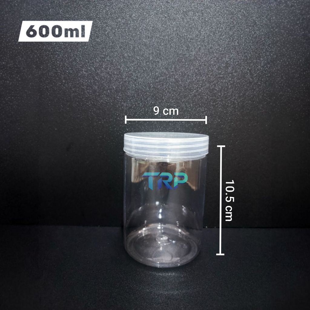 Toples Jar Tabung 600ml / Toples Kue Plastik 600ml