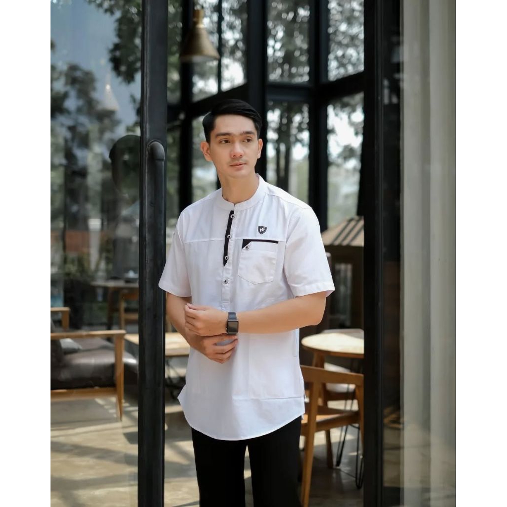 hot product baju koko kurta lengan pendek pria dewasa trend terbaru