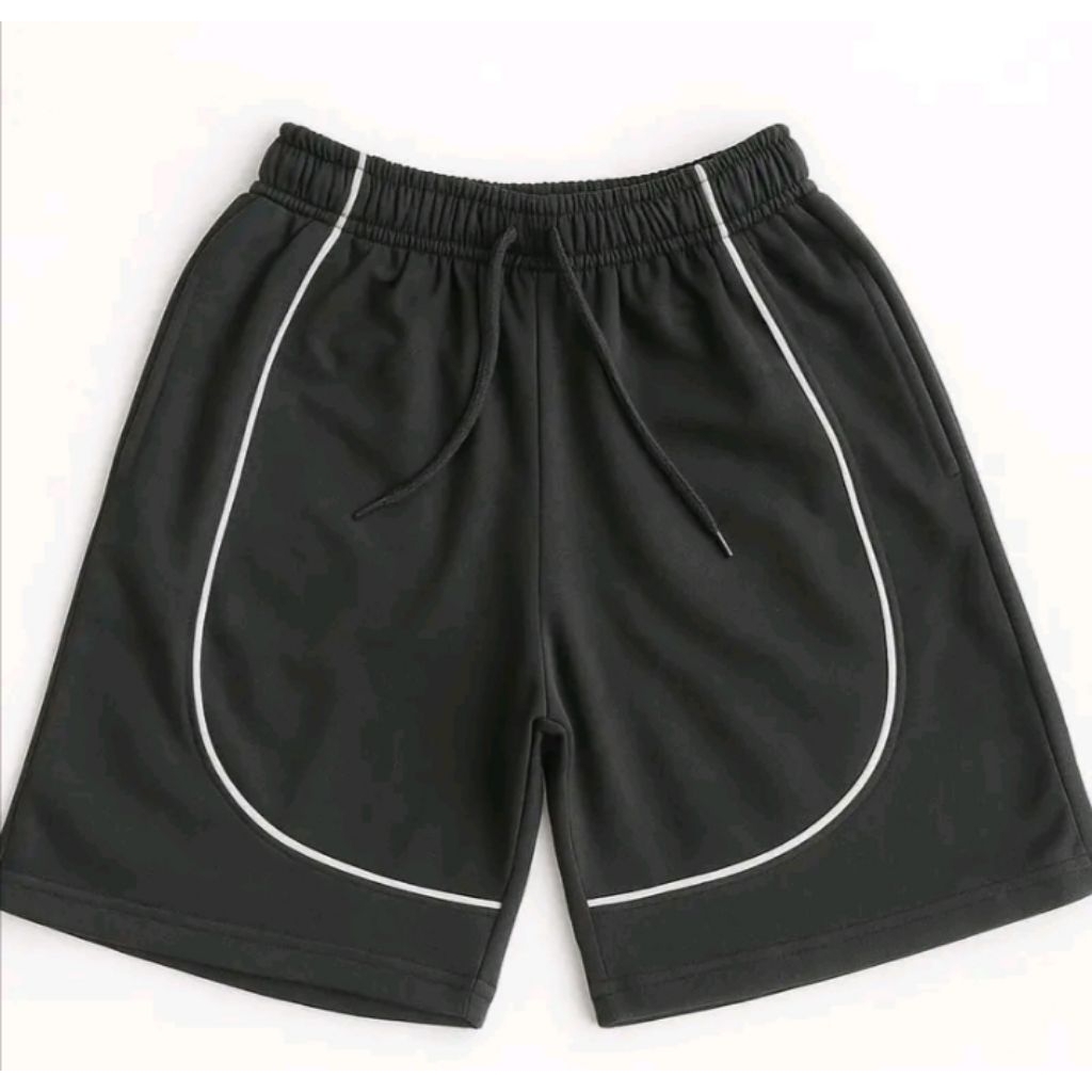 Celana Pendek Pria Boardshort Reflektif Hitam Terbaru Fleece Keren